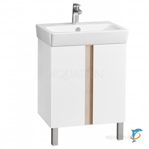 Тумба с раковиной Aquaton Кантри 60 белая, дуб верона  (1A257401AHB20 + Aquaton_1WH302186)