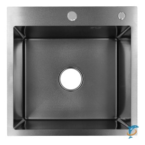 Кухонная мойка AZARIO SABRINA 500х500х200 нержавеющая сталь, цвет Оружейная сталь (AZB5050S)  (AZB5050S)