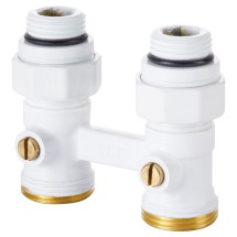 Узел нижнего подключения Royal Thermo прямой 1/2&quot;х3/4&quot; EK (белый) — 