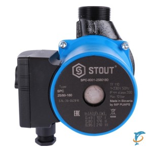 Насос циркуляционный STOUT 25/40-180 SPC-0001-2540180 (SPC-0001-2540180)