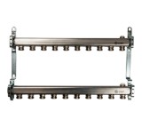 Коллектор STOUT из нержавеющей стали для радиаторной разводки на 10 выходов — Коллектор для радиаторной разводки. Включает:

1 возвратный коллектор, сталь н/ж AISI 304L, с воздухоотводчиком;
1 напорный коллектор, сталь н/ж AISI 304L, с воздухоотводчиком;
2 цельнометаллических кронштейна;