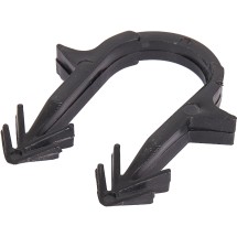 STOUT Скоба якорная с двойным креплением для труб д.16-20мм, цвет чёрный, 50 мм — 