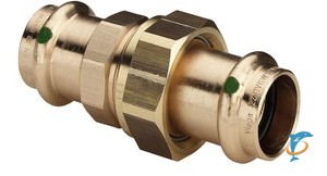 Разъёмное соединение под пресс Viega d42 с плоским уплотнением, бронза, модель 2260 (132446)