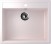 Односекционная мойка с отверстием под смеситель ULGRAN U-104 светло-розовый