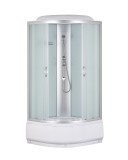 Душевая кабина без гидромассажа,мат.секло,белые зад.стенки,80*80*215см &mdash; 