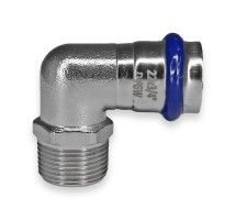 Уголок 90° для нержавеющей трубы Millennium 22х3/4 НР — 