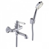Смеситель Iddis Oxford OXFSB02i02 для ванны и душа, хром/белый, с душевым гарнитуром &mdash; Смеситель для умывальника с гигиеническим душем, Sicily, IDDIS, SICSB00I08