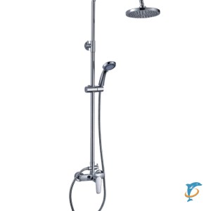 Смеситель Rossinka S35-45 для душа с регулируемой высотой штанги и лейкой "Тропический дождь" (S35-45)