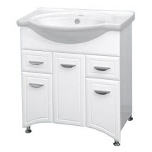 Мебель для ванной Misty Дрея - 76 с 2 ящ. и левым зеркалом — 