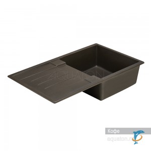 Мойка для кухни из литого мрамора Aquaton Верона прямоугольная с крылом кофе 1A710032VR280  (1A710032VR280)
