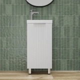 Тумба для комплекта напольная  Style Line Соло 40,  Белый Софт — Зеркало-шкаф Style Line Кантри 75 Венге/белый лён ЛС-00000412