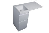 Тумба с раковиной El Fante напольная Даллас 100 Люкс белая PLUS левая — Тумба с раковиной El Fante напольная Даллас 100 Люкс белая PLUS левая СС-00000514 + СС-00000516