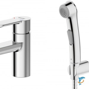 Смеситель для умывальника с гигиеническим душем Bravat Stream  (F13783C-3)