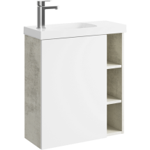 Тумба для комплекта Aqwella Alba 60 подвесная, левая светлый камень, белый — 