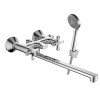 Смеситель DECOROOM DR52043 двуручный для ванны универсальный с поворотным изливом 300 мм Смеситель DECOROOM DR52043 двуручный для ванны универсальный с поворотным изливом 300 мм —