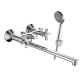 Смеситель DECOROOM DR52043 двуручный  для ванны универсальный с поворотным изливом 300 мм  (DR52043)