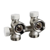 Блок LUXOR M174 3/4 (евроконус) для однотрубной системы, угловой —  	

 Блоки для отопительных приборов со встроенным вентилем для труб из металлопластика и полипропилена к соединениям типа ТР 95 и ТР 97 