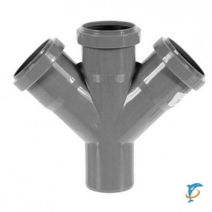 Крестовина канализационная ф 50/50/50/50 х 45* одноплоскостная "Ostendorf"  (115440)