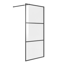 Душевая перегородка Niagara Nova NG-688-90BLACK (90х195) черный матовый, стекло прозрачное &mdash; 