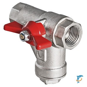 Кран шаровый VALTEC VT.294.N 1/2 с прямым фильтром   (VT.294.N.04)