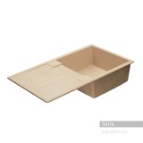 Мойка для кухни из литого мрамора Aquaton Верона прямоугольная с крылом латте 1A710032VR260 &mdash; 