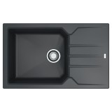 Мойка кухонная Alveus Granital Record 40 Carbon-G91 780х480х180 с сифоном, черная — 