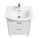 Тумба под раковину Aquaton Бекка PRO 60 белый, дуб сомерсет 1A196601BAC20 — 