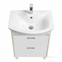 Тумба под раковину Aquaton Бекка PRO 60 белый, дуб сомерсет 1A196601BAC20 — 