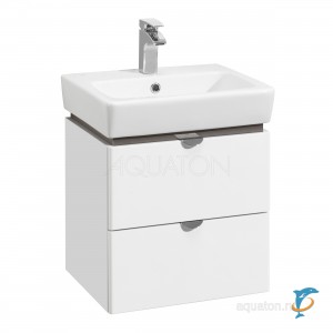 Тумба с раковиной Aquaton Скай PRO 60 белая глянец  (1A238201SY010 + Aquaton_1WH302186)