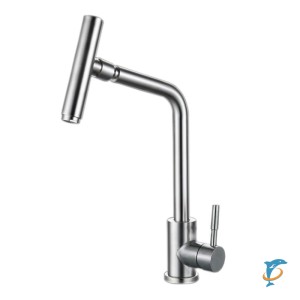 Смеситель для кухни HAIBA HB73304-1, нержавеющая сталь  (HB73304-1)