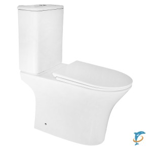 Унитаз напольный Azario Фретта Раунд 650x340x790 безободковый, (AZ-7121A)  (AZ-7121A)