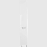 Шкаф пенал Style Line Марелла L 30 см, с корзиной Люкс Plus антискрейтч белый матовый — 