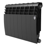 Радиатор биметаллический Royal Thermo BILINER B 350 Чёрный 8 секций &mdash; 
