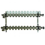 Коллекторная группа Millennium 1'' на 12 выходов —  Коллекторы регулируемые (2 шт.) с трубной резьбой  ,  автоматический воздуховыпускной клапан - 2 шт