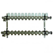 Коллекторная группа Millennium 1'' на 12 выходов —  Коллекторы регулируемые (2 шт.) с трубной резьбой  ,  автоматический воздуховыпускной клапан - 2 шт