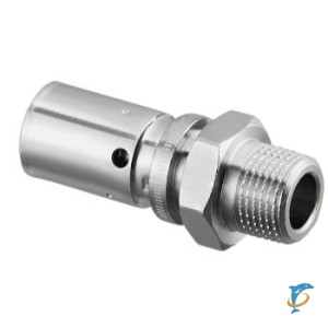 Пресс Переходник Oventrop Cofit P 20х2,5хR1/2 с наружной резьбой (никелированный) (1512065)