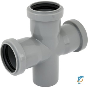 Крестовина канализационная ф 50/50/50/50 х 87* одноплоскостная "Ostendorf" (115480)