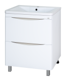 Тумба с раковиной Misty Атлантик 100 напольная, белая — 