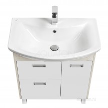 Тумба под раковину Aquaton Бекка PRO 70 белый, дуб сомерсет 1A208701BAC20 — 