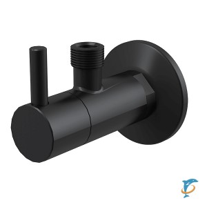 Кран угловой Alca Plast ARV001-BLACK чёрный-матовый  (ARV001-BLACK)