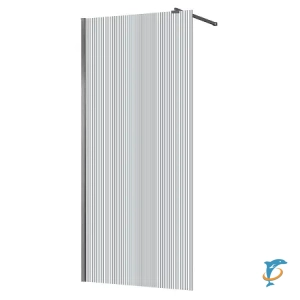 Душевая перегородка Azario Walk-in 1100х1950 рифленое стекло 8 мм, профиль графит матовый (AZ-251-110-MGR-CRF)  (AZ-251-110-MGR-CRF)