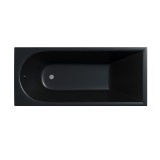 Акриловая ванна CORPA NERA Francesca 180х80 прямоугольная, универсальная, черный — 