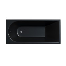 Акриловая ванна CORPA NERA Francesca 180х80 прямоугольная, универсальная, черный — 