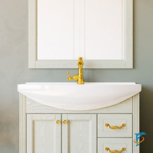 Комплект мебели ValenHouse Эллина 80 слоновая кость без пенала, фурнитура золото (E80_KTЗCЗ)