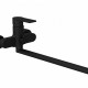 Смеситель Cersanit для ванны BRASKO BLACK с длинным изливом однорычажный черный  (64092)