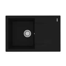 Мойка кухонная Lemark IMANDRA 760 врезная с крылом из кварцгранита — 