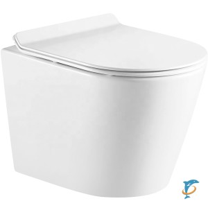 Унитаз подвесной AZARIO FONTI 535x365x310 безободковый в комплекте с сиденьем микролифт, белый (AZ-402W) (AZ-402W)