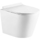 Унитаз подвесной AZARIO FONTI 535x365x310 безободковый в комплекте с сиденьем микролифт, белый (AZ-402W)  (AZ-402W)
