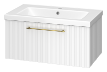 Тумба для комплекта Brevita Alicante 80 подвесная белая 1 ящик — 