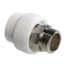 Фитинг полипропиленовый под ключ с переходом на наружную резьбу VALTEC 75 мм х 2 1/2&quot; — 